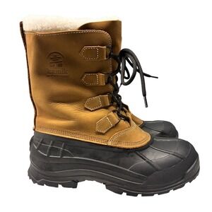 Kamik Aalborg Waterproof Winter Boots Men's US 11 Tan Leather Lace Up